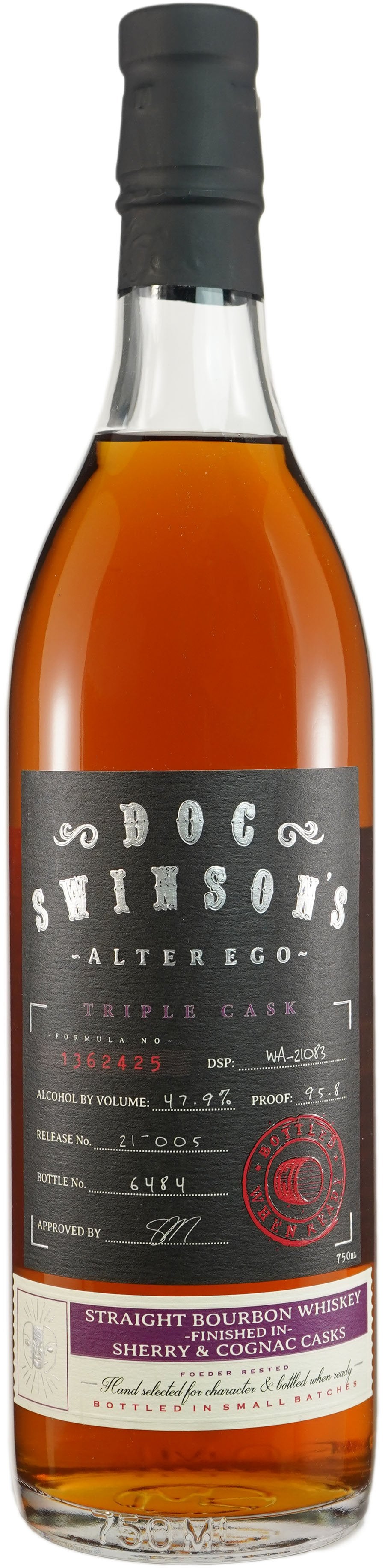 Doc Swinson's Alter Ego Triple Cask Bourbon Whiskey 750ml