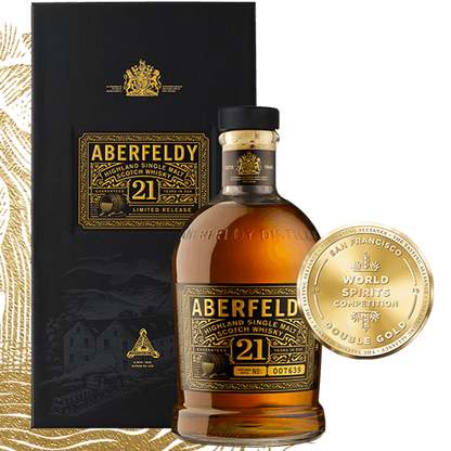 Aberfeldy 21 Year Old Single Malt Scotch Whisky 750ml With Gift Box.