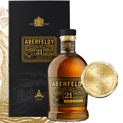 Aberfeldy 21 Year Old Single Malt Scotch Whisky 750ml With Gift Box.