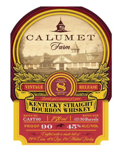 Calumet Farms 8 Years Old Bourbon 750ml