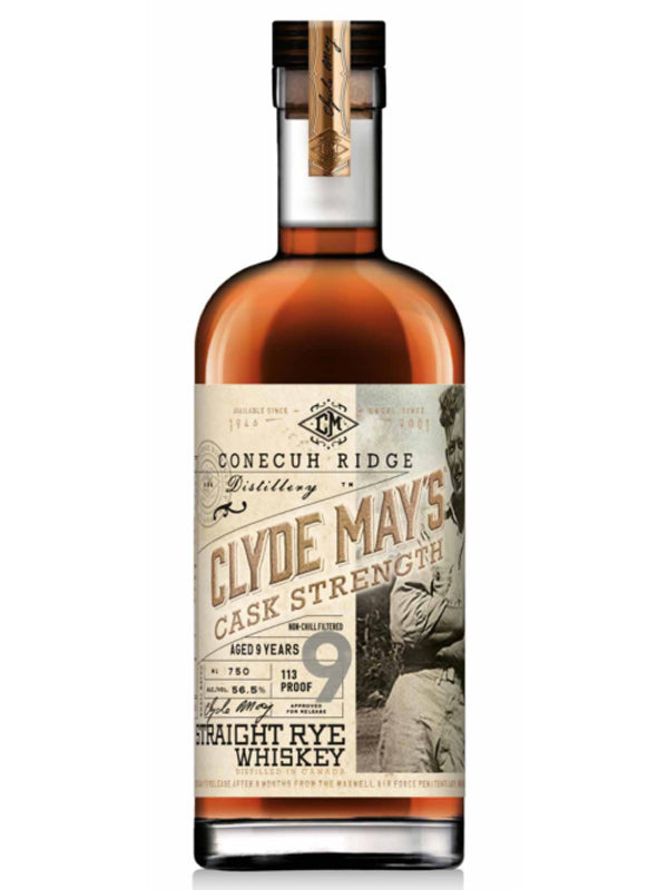 Clyde May's 9 Year Old Cask Strength Rye Whiskey 750ml