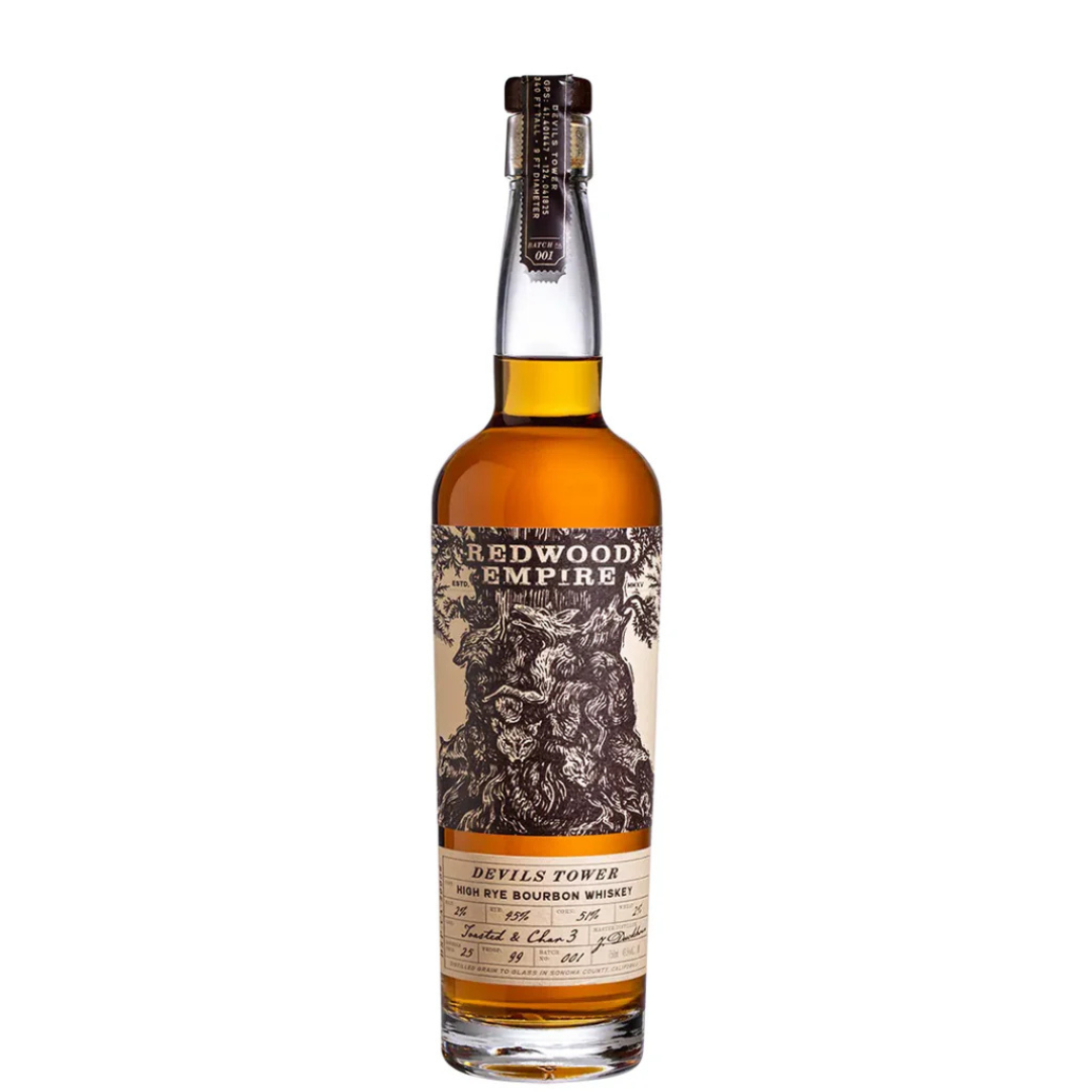 Redwood Empire Devil'S Tower High Rye Bourbon Whiskey 750ml