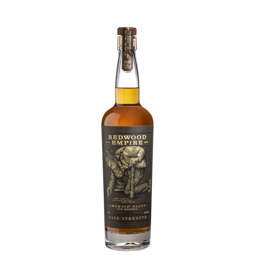 Redwood Empire Rye Whiskey Emerald Giant Cask Strength 115.4 Proof 750ml