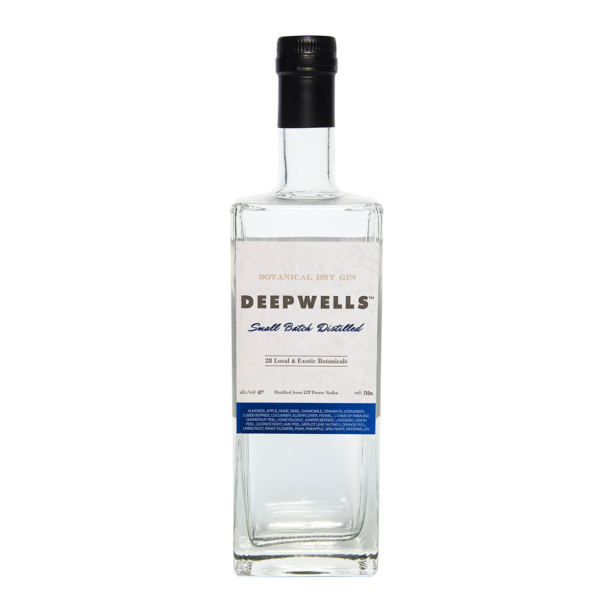 Deepwells Gin Botanical Dry 750ml
