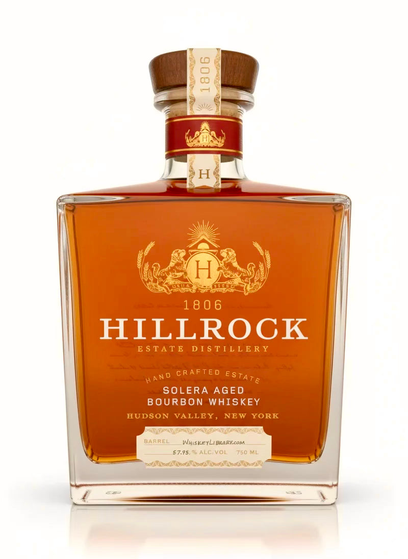 Hillrock Solera Aged Triple Cask Bourbon Oloroso Sherry and Tawny Port Finish Cask Strength 115.9 Proof Whiskey Library Barrel Pick 750ml