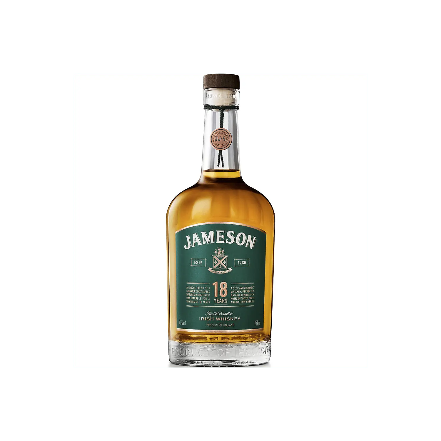 Jameson Blended Irish Whiskey 18 Yr 92 750ml.