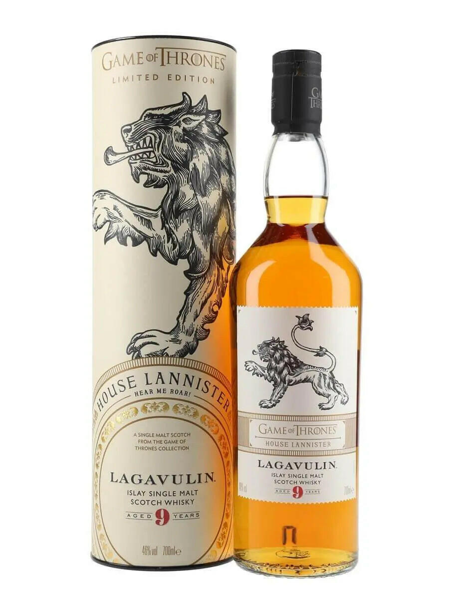 Lagavulin 9 Years Game Of Thrones House Lannister Single Malt Scotch Whisky 750ml.