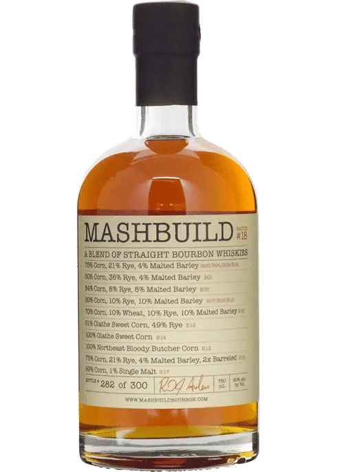 Mashbuild Peak Barrel Blend Bourbon Whiskey 750ml.