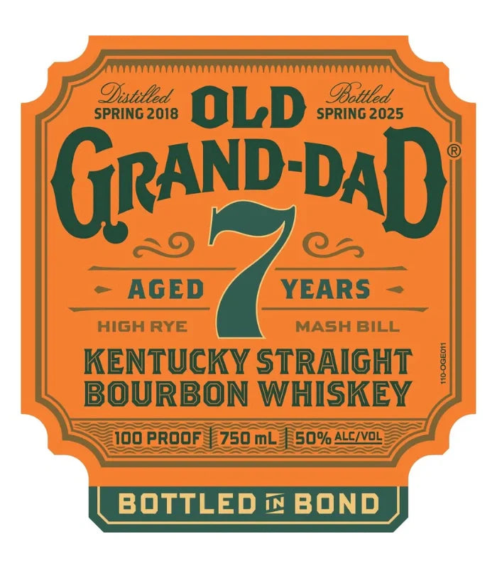 Old Grand Dad 7 Year Bottle in Bond Bourbon 750ml