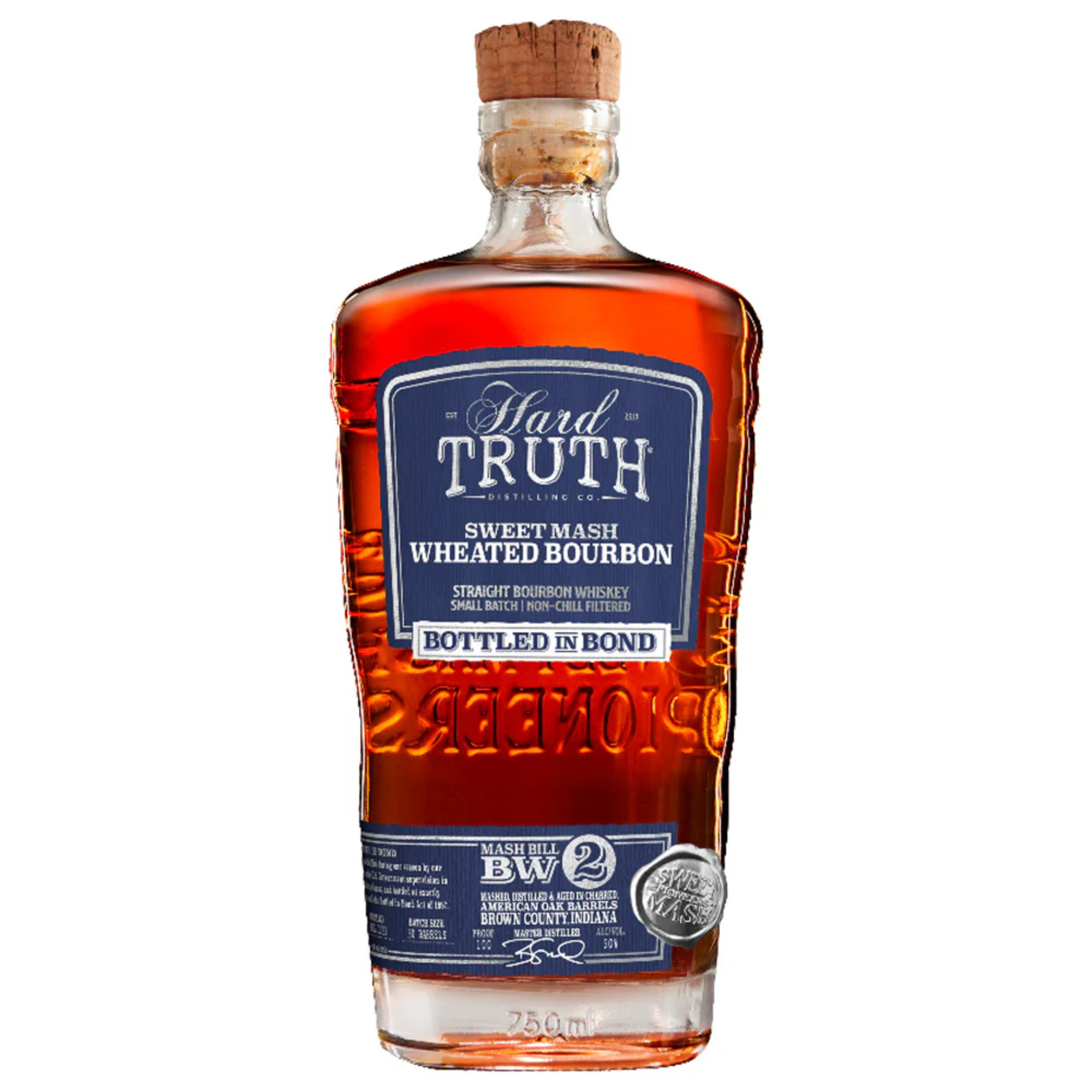 Hard Truth Straight Bourbon Sweet Mash Wheated Small Batch Bottled In Bond 4 Year 100 Proof 750ml