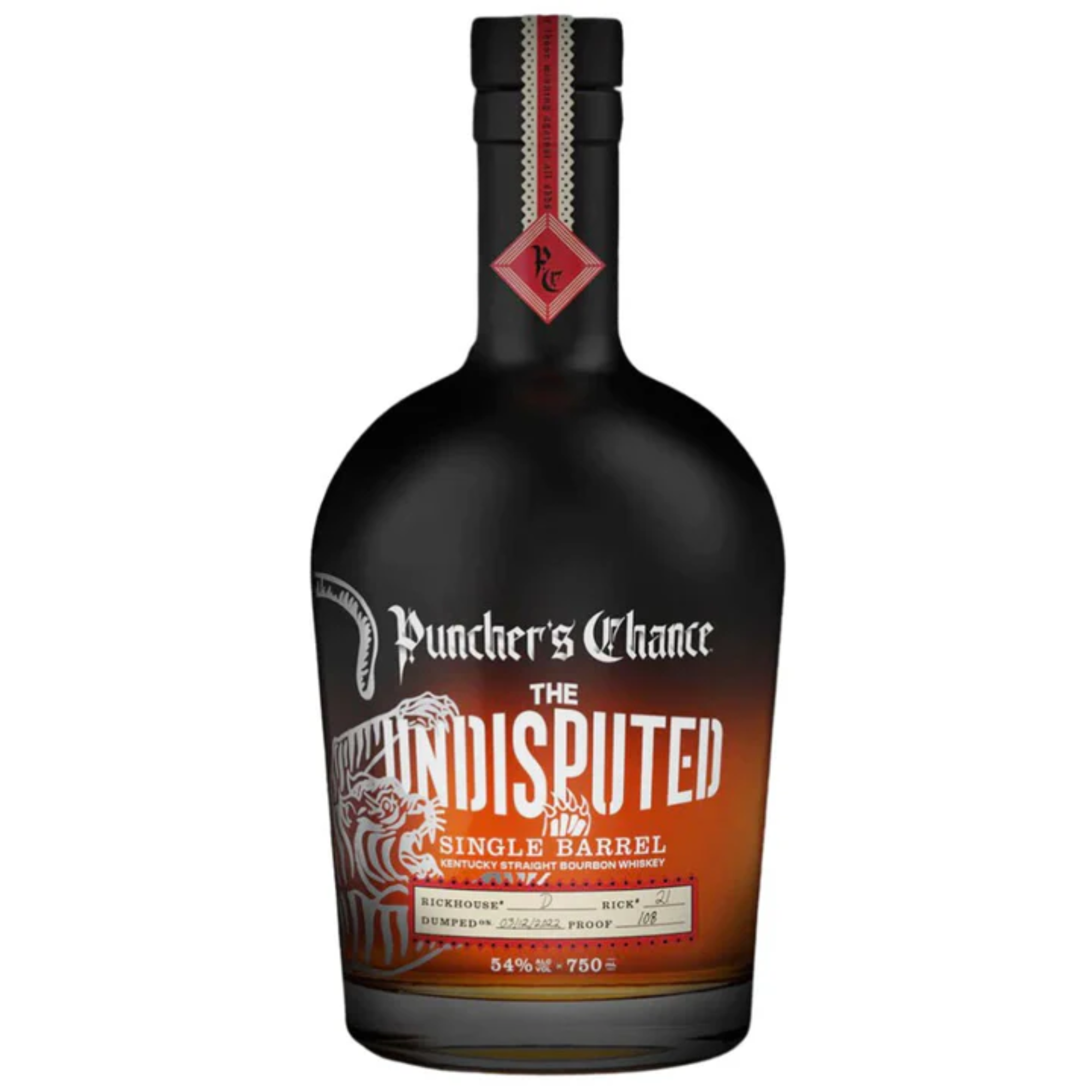 Puncher's Chance Straight Bourbon The Undisputed Single Barrel 108 Proof 750ml