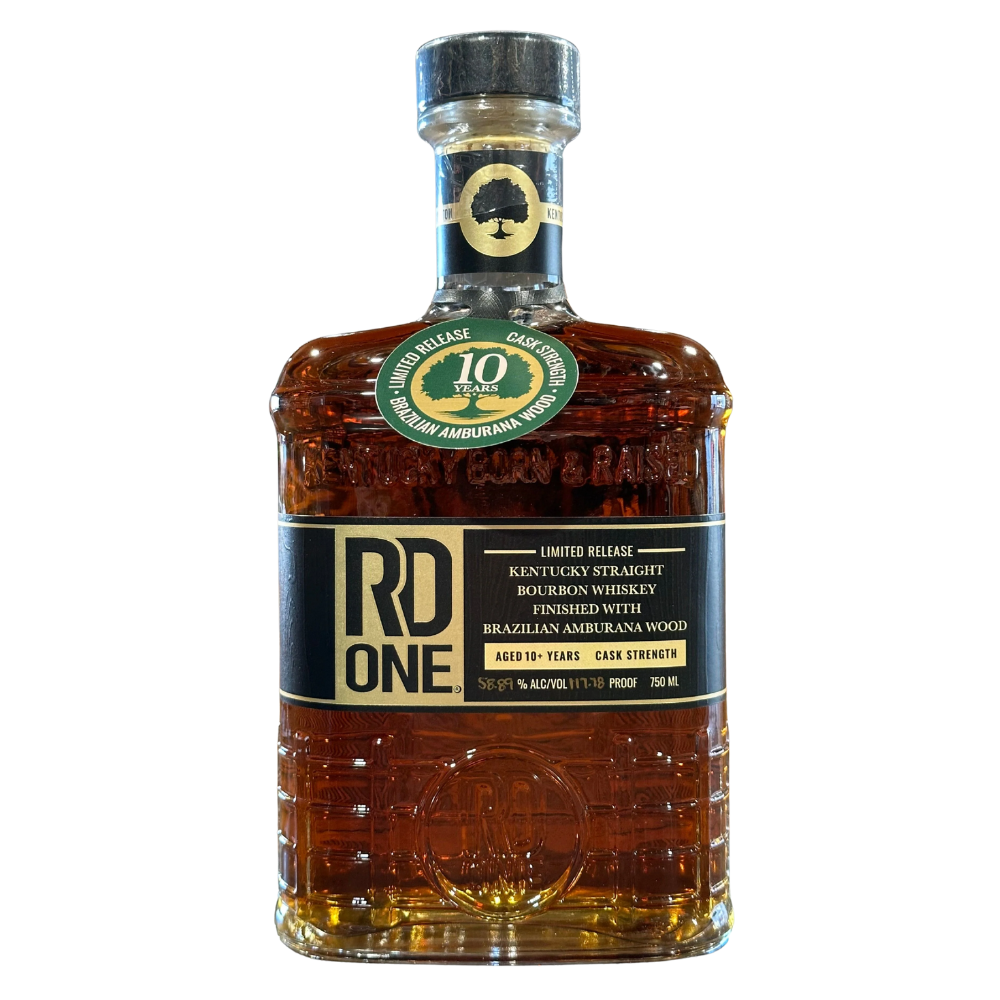 RD One Spirits Ltd Release 10 YO Cask Strength Brazilian Amburana Wood Finished Kentucky Straight Bourbon Whiskey 750ml