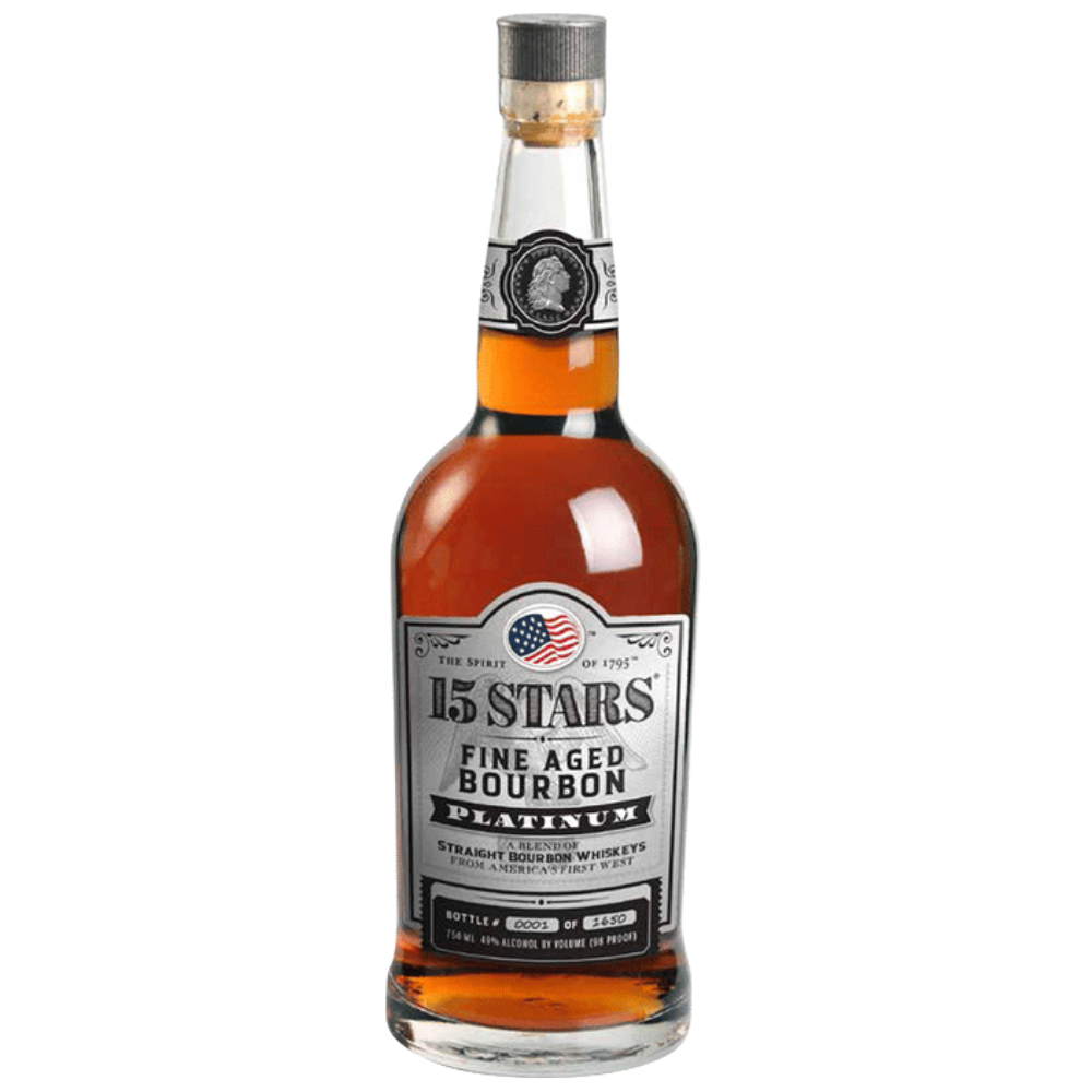 15 Stars Fine Aged Platinum A Blend of Straight Bourbons Whiskeys 750ml