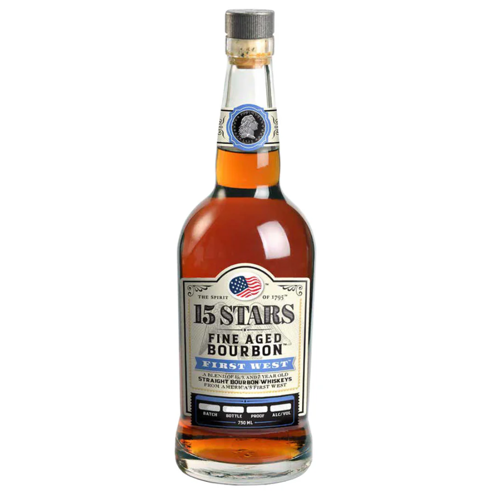 15 Stars First West Fine Aged Bourbon Straight Bourbon Whiskey 750ml