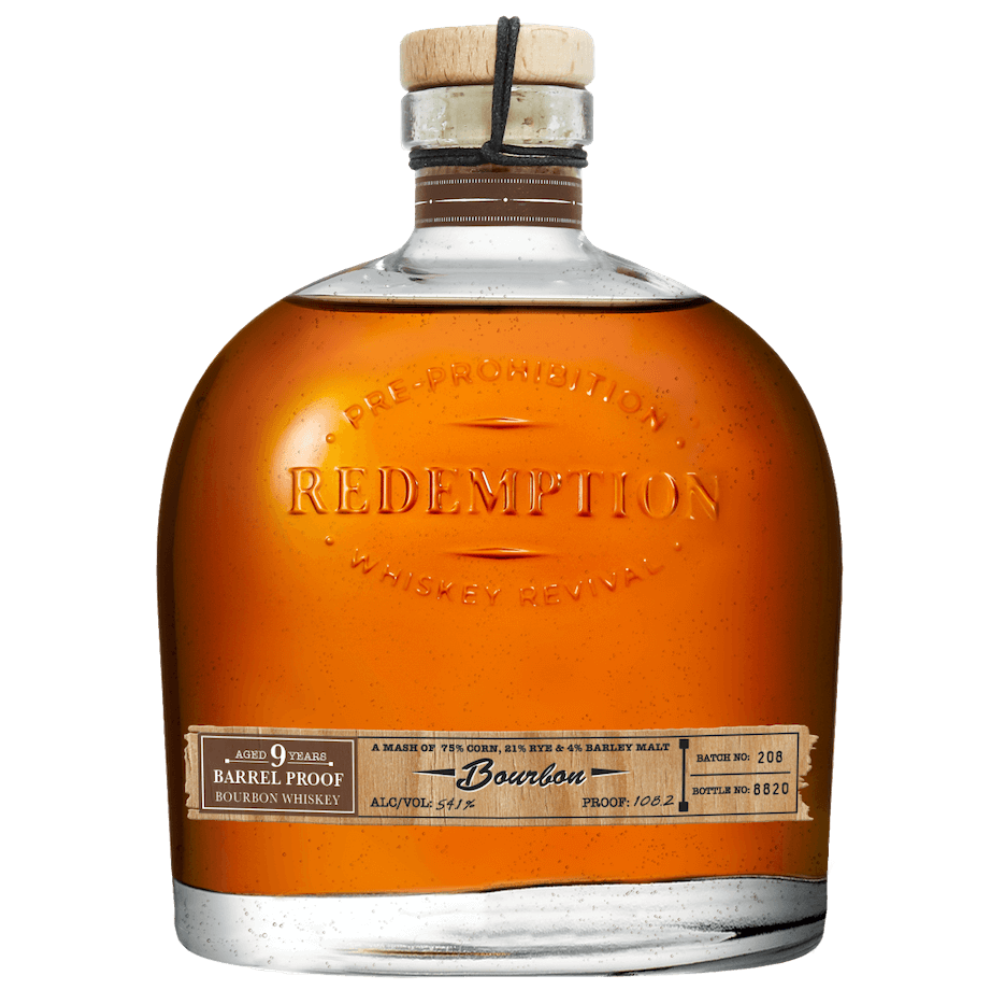 Redemption Straight Bourbon Barrel Proof 9 Year 103.9 Proof 750ml