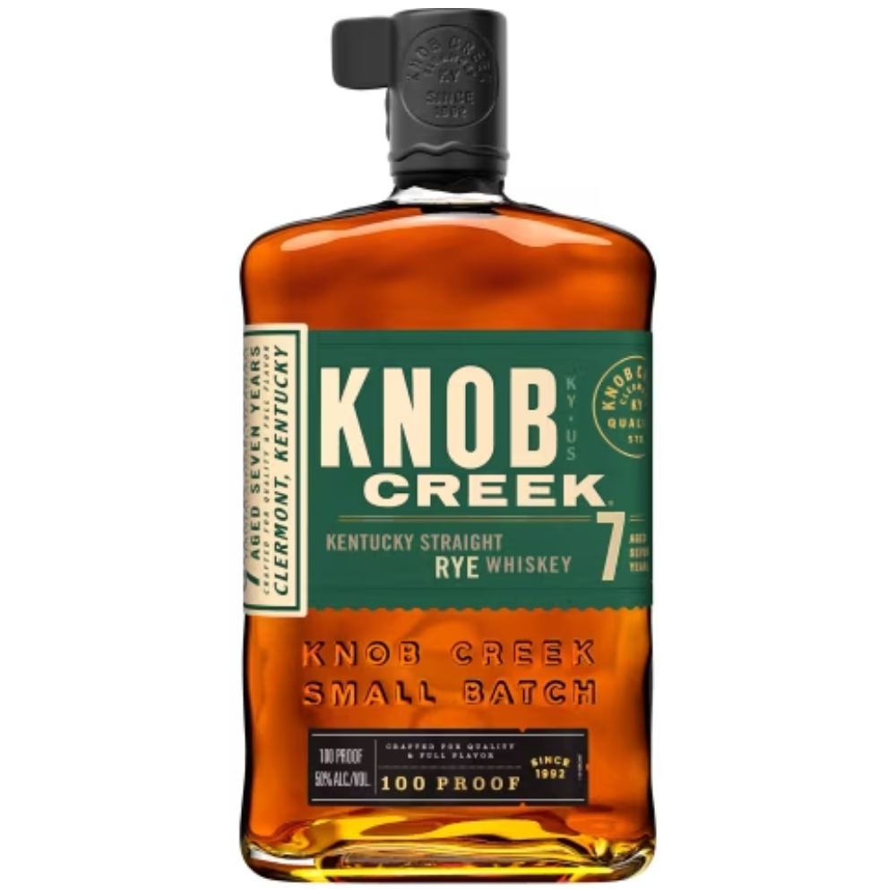 Knob Creek Straight Rye Whiskey Small Batch 7 Years Old 100 Proof 750ml
