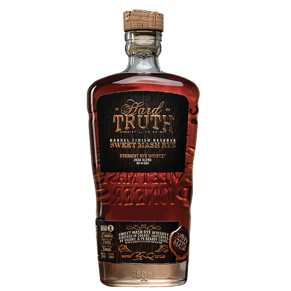 Hard Truth Straight Rye Whiskey Sweet Mash Barrel Finish Reserve Blend 116.8 Proof 750ml