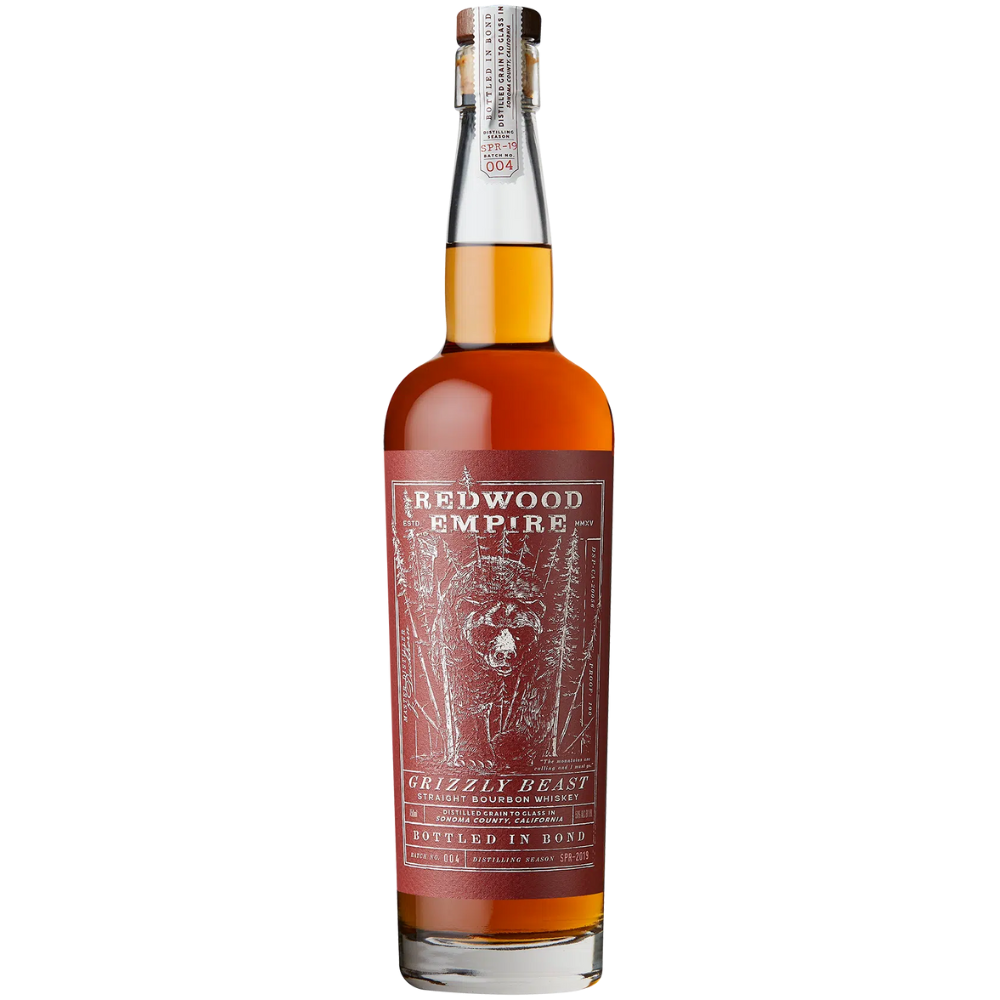 Redwood Empire Straight Bourbon Grizzly Beast Bottled In Bond Batch#4 5 Year 100 Proof 750ml