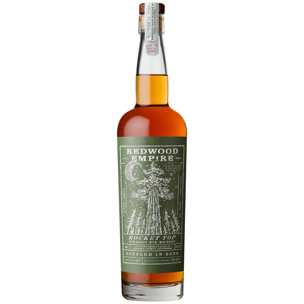 Redwood Empire Straight Rye Whiskey Rocket Top Bottled In Bond Batch#4 5 Year 100 Proof 750ml