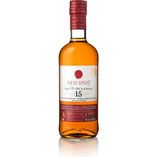 Red Spot 15 Years Old Single Pot Still Irish Whiskey 750ml.
