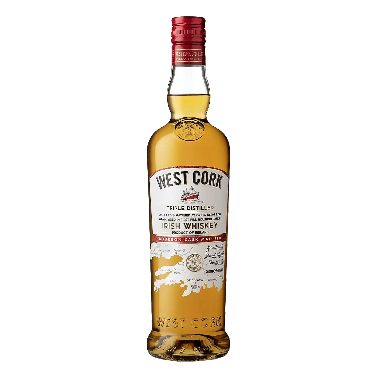 West Cork Blended Irish Whiskey Bourbon Cask Matured 80 750ml.