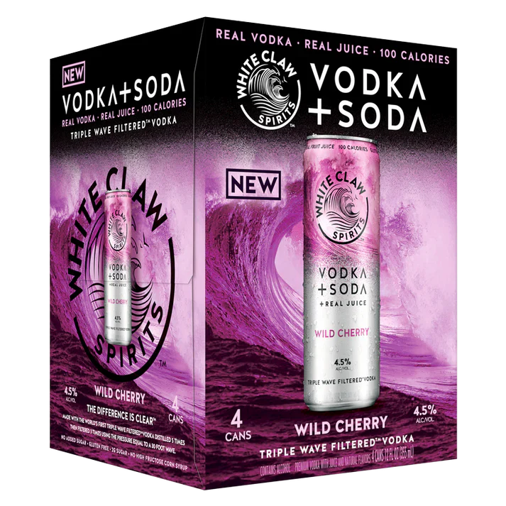 White Claw Vodka + Soda Wild Cherry Pack 4x350ml