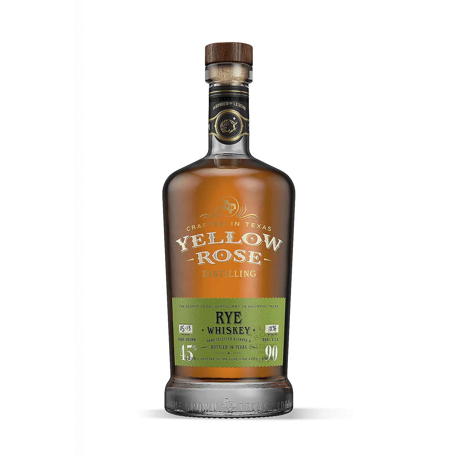 Yellow Rose Distilling Rye Whiskey 90 750ml.