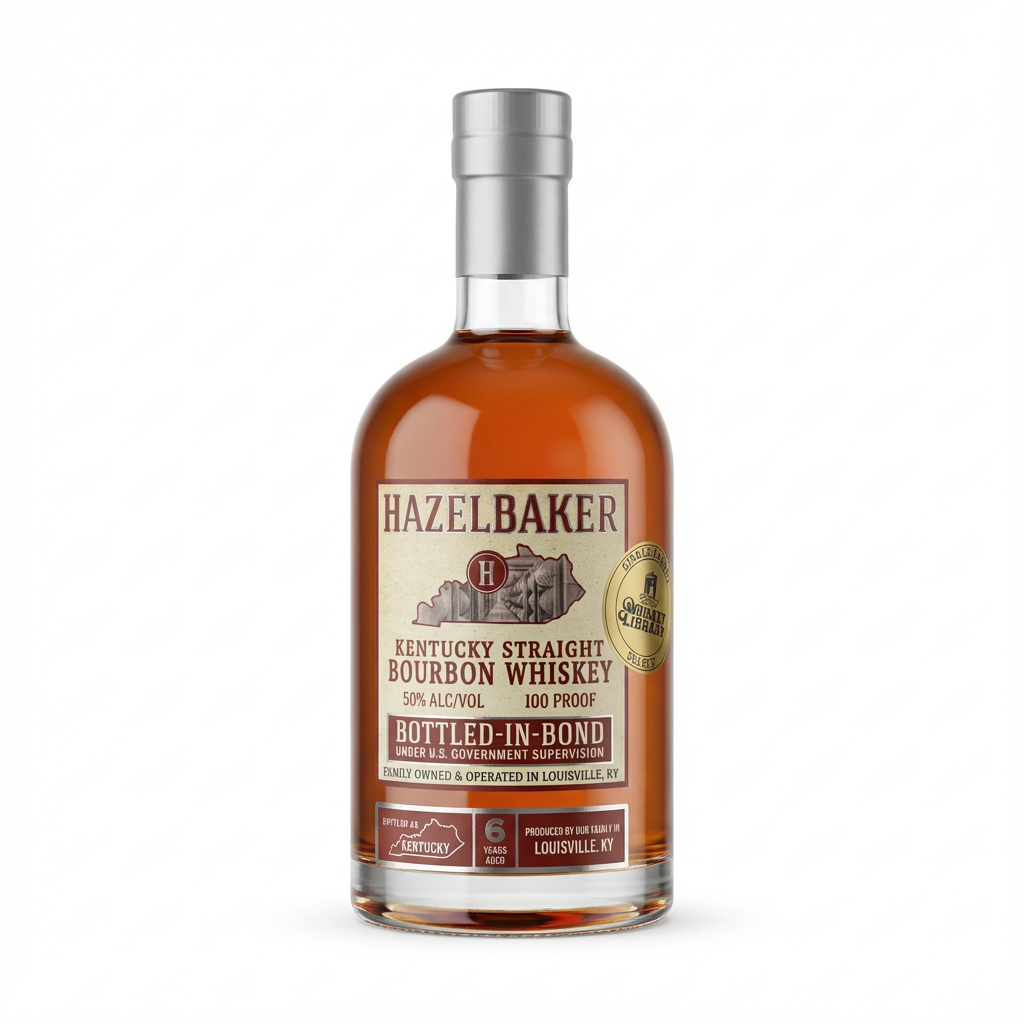 Hazelbaker 6-Year Bottle-In-Bond Kentucky Straight Bourbon Whiskey Whiskey Library Barrel Pick #G32 750ml