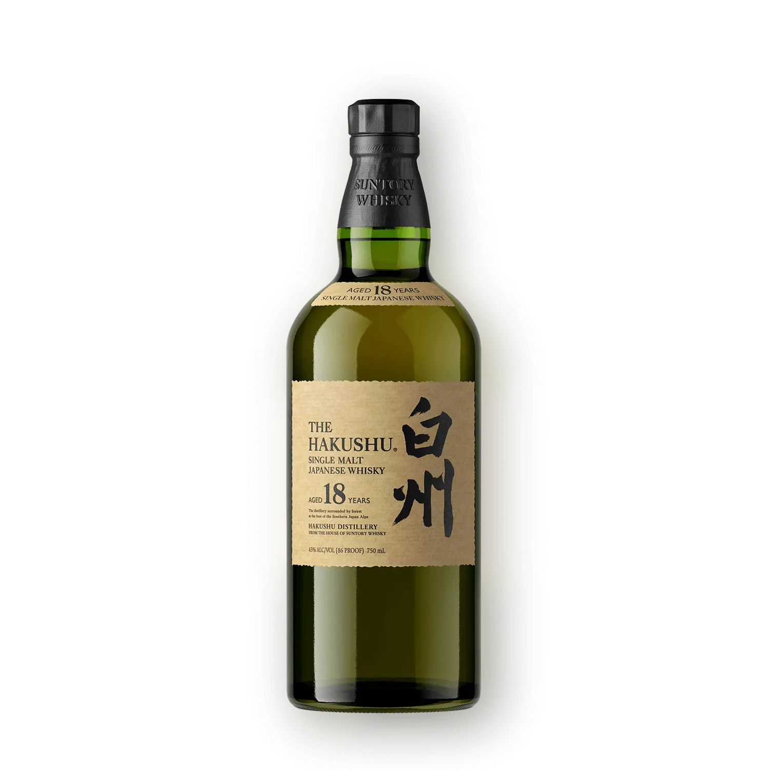 Suntory Hakushu 18 Year Single Malt Japanese Whiskey 750ml