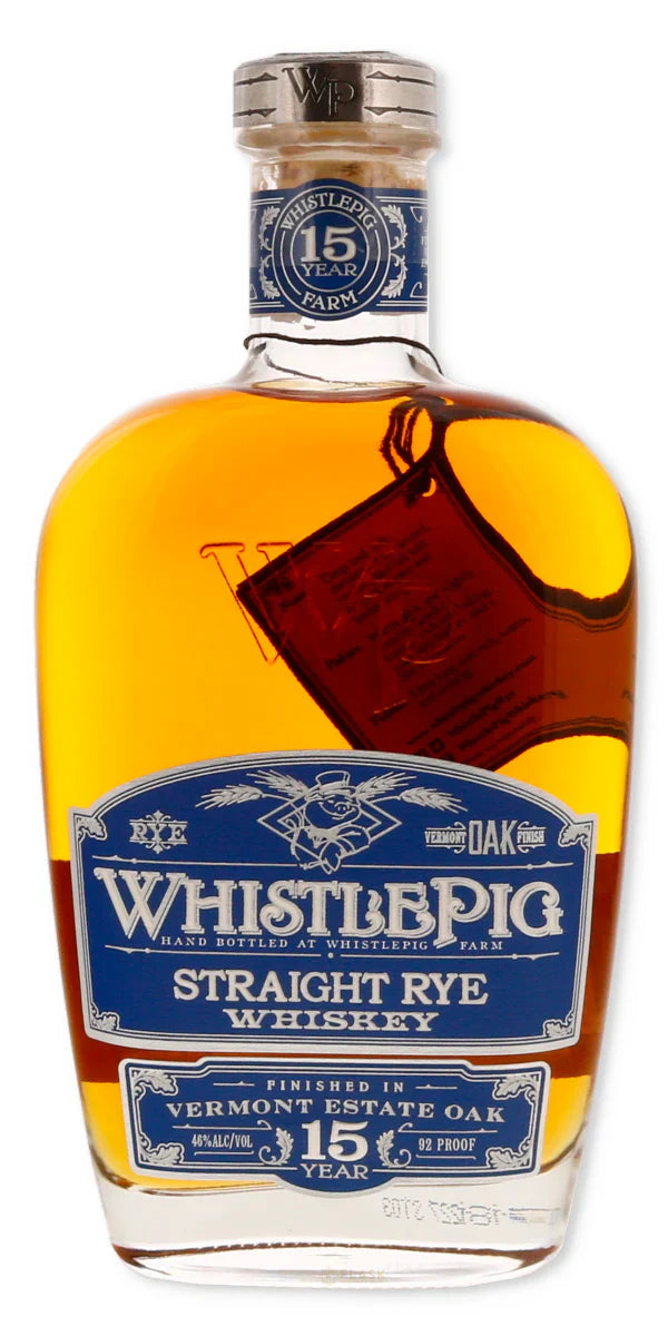 Whistlepig Straight Rye Whiskey Finished In Vermont Estate Oak 15 Year 92 Proof 750ml